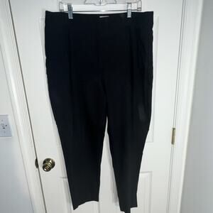 Chico's Slimming Ankle Pants in Black, Button & Zip, Cotton Blend, Pockets